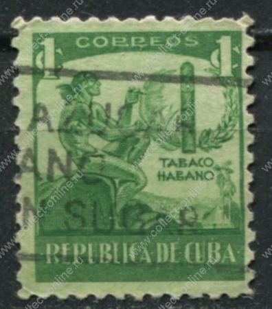 Куба 1939 г. • SC# 356 • 1 c. • Национальная табачная индустрия • Used F-VF