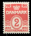 Дания 1933-1940 гг. • SC# 221 • 2 o. • стандарт • MNH OG XF