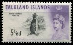 Фолклендские о-ва 1960-1966 гг. • Gb# 199 • 5 ½ d. • Елизавета II основной выпуск • Птицы • пингвин • MH OG XF ( кат.- £4.25 )