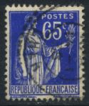 Франция 1932-1939 гг. • SC# 271 • 65 c. • "Мир" с оливковой ветвью • стандарт • Used F-VF