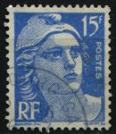 Франция 1951 г. • Sc# 653 • 15 fr. • Марианна • стандарт • Used F-VF