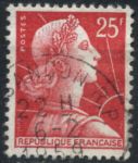 Франция 1955-1959 гг. • Sc# 756 • 25 fr. • Марианна • стандарт • Used F-VF