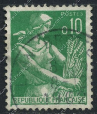 Франция 1960-1961 гг. • Sc# 939 • 10 c. • крестьянка • стандарт • Used F-VF