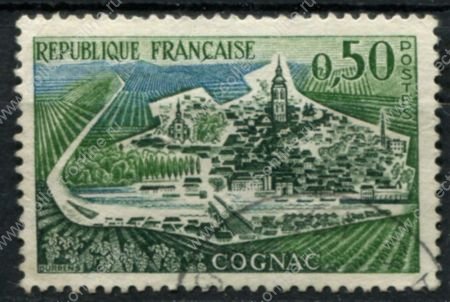 Франция 1961 г. • Mi# 1368 • 0.50 fr. • Виды и достопримечательности Франции • Коньяк • Used VF