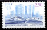 Франция 1993 г. • Mi# 2957 • 2.50 fr. • Развитие инфраструктуры, вокзал TGV, Лилль • MNH OG VF