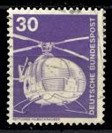 Германия • ФРГ 1975-1976 гг. • Mi# 849 • 30 pf. • вертолёт • стандарт • Used VF