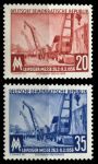 ГДР 1956 г. • Mi# 518-19 • 20 и 35 pf. • Весенняя выставка в Лейпциге • полн. серия • MNH OG VF