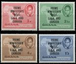 Гана 1958 г. • Gb# 197-200 • 2 d. - 1s.3d. • визит премьер-министра Крумы в США и Канаду • надпечатки • полн. серия • MNH OG XF