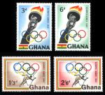 Гана 1960 г. • Gb# 249-52 • 3 d. - 2s.6d. • Летние Олимпийские игры, Рим • полн. серия • MNH OG XF