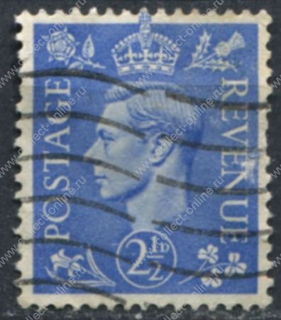 Великобритания 1941-42 гг. Gb# 489 • Георг VI • 2 1/2d. • стандарт • Used F-VF