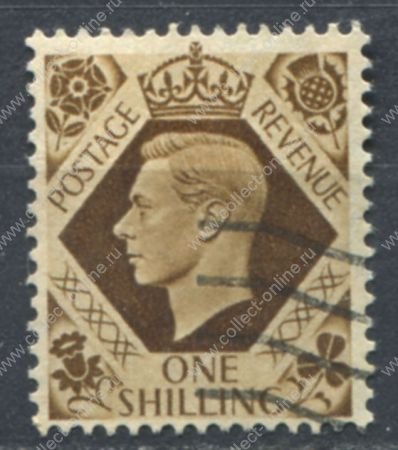 Великобритания 1937-47 гг. Gb# 475 • Георг VI • 1sh. • стандарт • Used F-VF