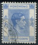 Гонконг 1938-1952 гг. • Gb# 152 • 30 c. • Георг VI • стандарт • Used F-VF