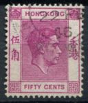 Гонконг 1938-1952 гг. • Gb# 153a • 50 c. • Георг VI • стандарт • Used F-VF