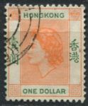 Гонконг 1954-1962 гг. • Gb# 187 • $1 • Елизавета II • стандарт • Used VF