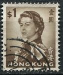 Гонконг 1962-1973 гг. • Gb# 205 • $1 • Елизавета II • стандарт • Used VF