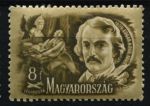 Венгрия 1948 г. • Mi# 1028 • 8 f. • Писатели и поэты • Эдгар По • авиапочта • MNH OG VF