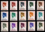 Индонезия 1965 г. • SC# B165-79 • президент Сукарно • благотворительный выпуск • полн. серия • MNH OG XF