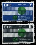 Ирландия 1965 г. • SC# 198-9 • 3 и 8 p. • 100-летие ВТС(ITU) • полн. серия • MNH OG XF ( кат.- $4,5 )