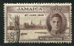 Ямайка 1946 г. • Gb# 141 • 1½ d. • выпуск Победы (осн. тираж перф: 14) • Used F-VF