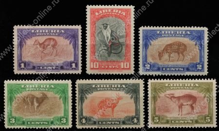 Либерия 1942 г. SC# 283-8 • 1 - 10 c. • Африканская фауна • MNH OG XF • полн. серия ( кат. - $15.00 )