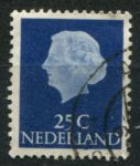 Нидерланды 1953-1971 гг. • SC# 348(Mi# 623) • 25c. • Королева Вильгельмина • стандарт • Used F-VF