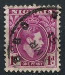Нигерия 1938-1951 гг. • Gb# 50b • 1 d. • Георг VI • стандарт • Used F-VF