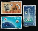 Нигерия 1965 г. • Gb# 163-5 • 3 d. - 5 sh. • 100-летие Всемирного Телекоммуникационного Союза • полн. серия • MNH OG VF ( кат. - £10 )
