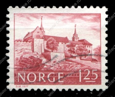 Норвегия 1977 г. • SC# 690 • 1.25 kr. • Архитектура Норвегии • замок Акерсхус • Used F-VF