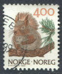 Норвегия 1986 - 1990 гг. • SC# 883A • 4 kr. • стандарт • белка • Used F-VF