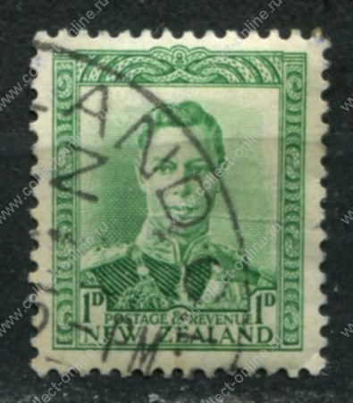 Новая Зеландия 1938-1944 гг. • Gb# 606 • 1 d. • Георг VI • стандарт • Used F-VF