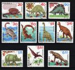 Польша 1965 г. • Mi# 1570-9 • 20 gr. - 6.50 zt. • Доисторические животные (динозавры) • Used(ФГ)/** VF • полн. серия ( кат.- €3 )