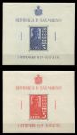 Сан-Марино 1938 г. • Mi# Block 2-3(SC# 186-7) • 3 и 5 L. • Установка бюста Авраама Линкольна • MNH OG XF • блоки ( кат. - €40 )