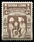 Сьерра-Леоне 1933 г. • Gb# 173 • 4 d. • 100-летие отмены рабства • медицинское обслуживание • MH OG VF