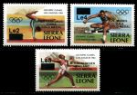 Сьерра-Леоне 1985 г. • SC# 699-701 • 2 - 8 Le . • Летние Олимпийские игры, Лос-Фнджелес (победители) • полн. серия • MNH OG XF ( кат. - $6 )