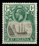 Святой Елены о-в 1922-1937 гг. • Gb# 98 • 1 d. • Георг V осн. выпуск • фрегат в бухте(символ острова) • MNH OG XF ( кат.- £4 )