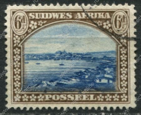 Юго-западная Африка 1931 г. • Gb# 79 • 6 d. • основной выпуск • бухта Людериц • афр. текст • Used F-VF