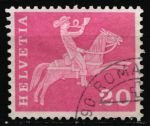 Швейцария 1960-3 гг. Sc# 385 • 20 c. • почтальон • стандарт • Used VF