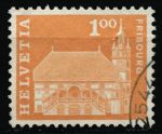 Швейцария 1960-3 гг. Sc# 396 • 1 fr. • городское собрание Фрибура • стандарт • Used VF