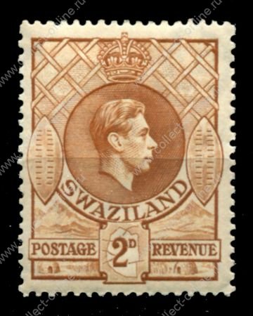 Свазиленд 1938-1954 гг. Gb# 31 • 2 d. • Георг VI • основной выпуск • перф. 13½ x 13 • MH OG VF ( кат. - £3 )