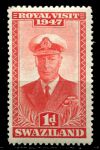 Свазиленд 1947 г. Gb# 42 • 1 d. • Королевский визит • Георг VI • MNH OG VF