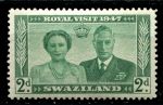 Свазиленд 1947 г. Gb# 43 • 2 d. • Королевский визит • Георг VI c супругой • MNH OG VF