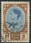 Таиланд 1961-1968 гг. • Sc# 358 • 3 b. • король Пхумипон Адульядет • стандарт • Used F-VF