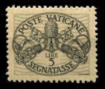 Ватикан 1945 г. • Mi# PM 12 • 5 L. • герб Ватикана • служебный выпуск ( для сборов ) • MNH OG VF
