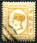 Лабуан 1892-1893 гг. • Gb# 47 • 40 с • Королева Виктория • стандарт • Used(ФГ) OG VF ( кат.- £45 )