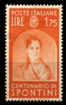 Италия 1937 г. • Mi# 598 • 1.75 L. • Юбилеи деятелей искусств • Гаспаре Спонтини • MH OG VF • ( кат.- €3 )