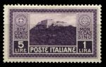 Италия 1929 г. • Mi# 323 • 5+1 L. • 1400-летие основания монастыря Монтекассино • вид в 14 веке • MH OG VF* ( кат. - €25 )