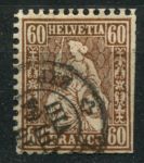 Швейцария 1862-1881 гг. • Mi# 27 • 60 rp. • "Швейцария" • стандарт • Used ( кат.- € 160 )