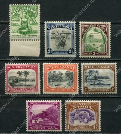 Самоа 1935 г. • Gb# 180-7 • ½ d. - 2 sh. • основной выпуск • ( 8 марок ) • MLH/NH OG VF