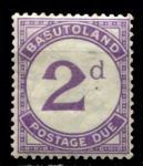 Басутоленд 1933-1952 гг. • Gb# D2 • 2 d. • обычная бумага • доплатный выпуск • MH OG VF ( кат.- £ 14 )