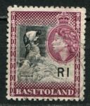 Басутоленд 1961-1963 гг. • Gb# 79 • 1 R. • Елизавета II • основной выпуск • стрижка овец • концовка серии • Used F-VF ( кат.- £ 35 )